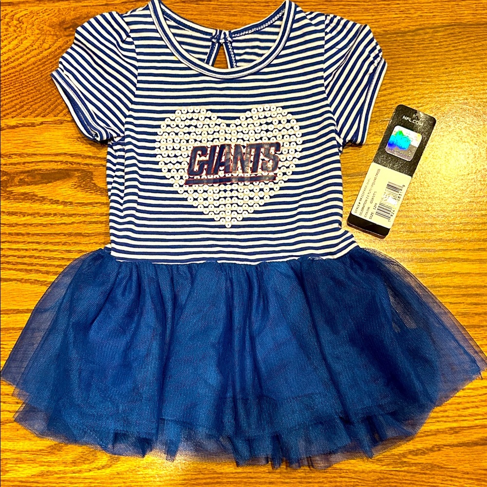 NWT Infant NFL Giants sequin dress size 12 months